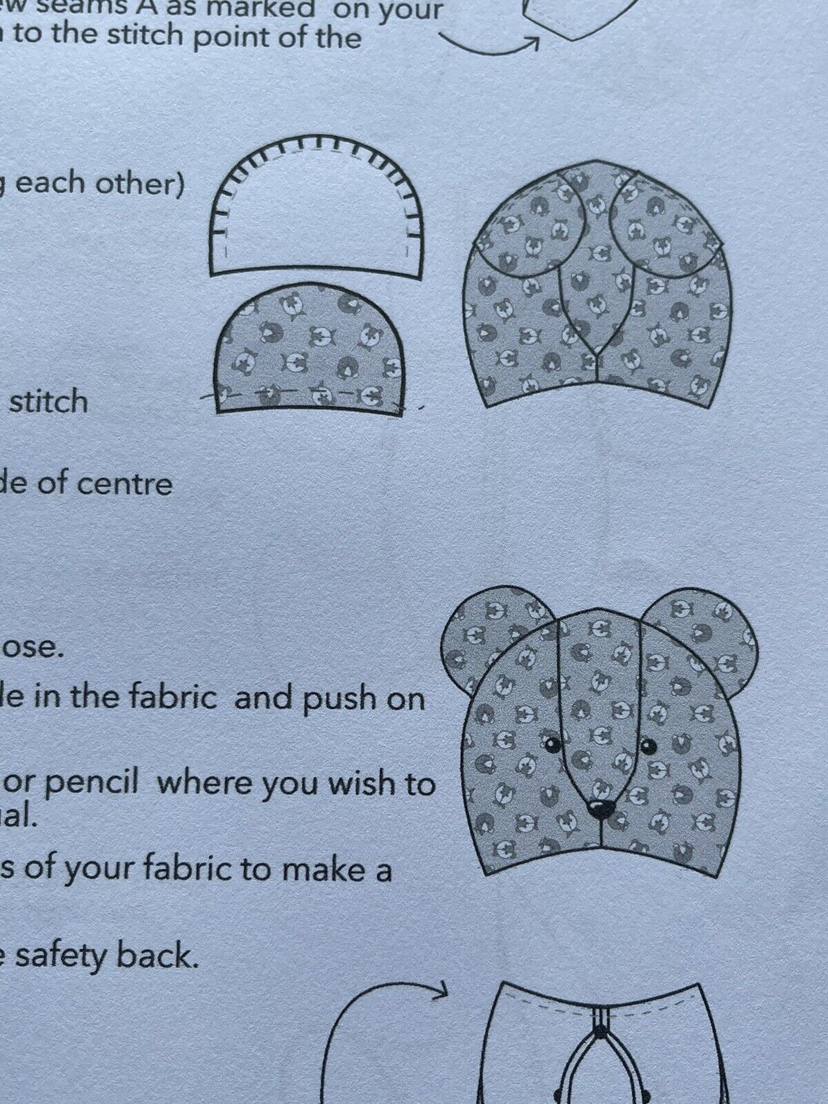 PDF Memory Bear Sewing Pattern New Design Full Instructions Video Tutorial (Small Bear).