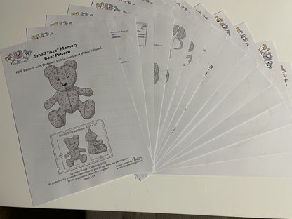 PDF Memory Bear Sewing Pattern New Design Full Instructions Video Tutorial (Small Bear).